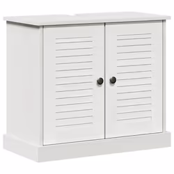 vidaXL Mobile Lavabo con porta VIGO bianco anticato 67.5 x 34 x 59 cm - Vista aggiuntiva 2