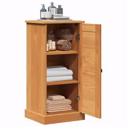 vidaXL Mobile da Bagno con porta VIGO marrone ambrato 37 x 34 x 80 cm - Vista aggiuntiva 3
