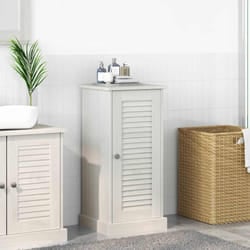 vidaXL Mobile da Bagno con porta VIGO bianco anticato 37 x 34 x 80 cm