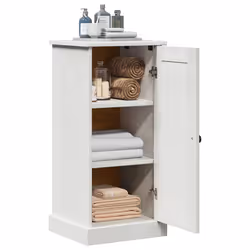 vidaXL Mobile da Bagno con porta VIGO bianco anticato 37 x 34 x 80 cm - Vista aggiuntiva 3