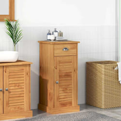 vidaXL Armadietto da Bagno VIGO marrone ambrato 37,5 x 34 x 80 cm