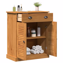 vidaXL Mobile da Bagno VIGO marrone ambrato 67.5 x 34 x 80 cm - Vista aggiuntiva 3