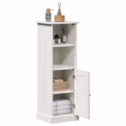 vidaXL Mobile da Bagno con archiviazione VIGO Bianco 37 x 34 x 110 cm - Vista aggiuntiva 3