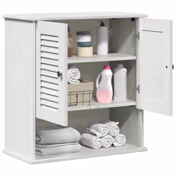 vidaXL Mobiletto da Bagno a Muro VIGO Bianco 67,5 x 34 x 71,5 cm - Vista aggiuntiva 3