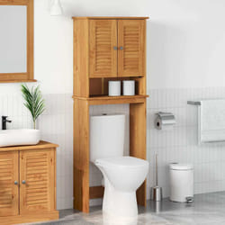 vidaXL Mobile Bagno con porta VIGO marrone ambrato 60 x 27 x 161 cm