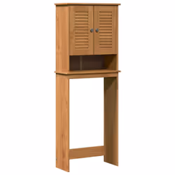 vidaXL Mobile Bagno con porta VIGO marrone ambrato 60 x 27 x 161 cm - Vista aggiuntiva 2