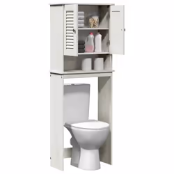 vidaXL Mobile Bagno con lo scaffale VIGO Bianco 60 x 27 x 161 cm - Vista aggiuntiva 3