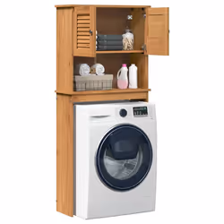 vidaXL Armadio per Lavatrice VIGO marrone ambrato 72.5 x 27 x 161 cm - Vista aggiuntiva 3