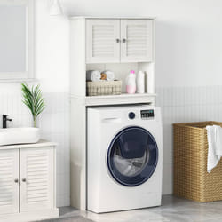 vidaXL Armadio per Lavatrice con porta VIGO Bianco 72.5 x 27 x 161 cm