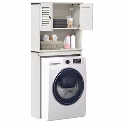 vidaXL Armadio per Lavatrice con porta VIGO Bianco 72.5 x 27 x 161 cm - Vista aggiuntiva 3