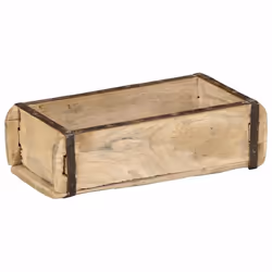 vidaXL Vassoio con archiviazione 4 pcs Marrone 30 x 15 x 9 cm - Vista aggiuntiva 2