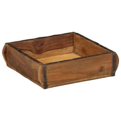 vidaXL Vassoio con archiviazione Marrone 31 x 29 x 10 cm