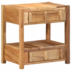 vidaXL Tavolo laterale con cassetto Marrone 43 x 32 x 46 cm - Vista aggiuntiva 2