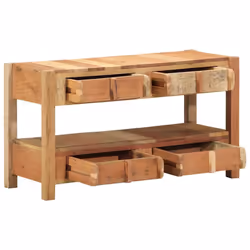 vidaXL Mobile TV Marrone 83 x 33 x 46 cm Legno massello di recupero - Vista aggiuntiva 3