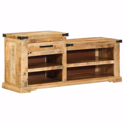vidaXL panchina Marrone 110 x 35 x 50 cm Legno di mango massello - Vista aggiuntiva 2