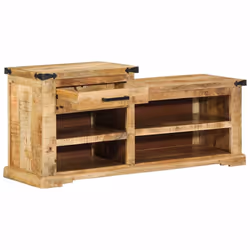 vidaXL panchina Marrone 110 x 35 x 50 cm Legno di mango massello - Vista aggiuntiva 3