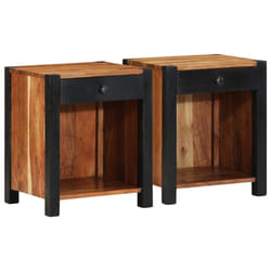 vidaXL Armadio da Notte con cassetto 2 pcs Marrone 40 x 35 x 50 cm