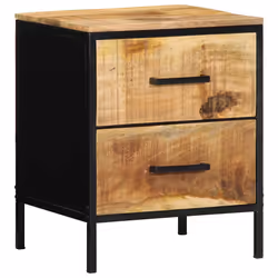 vidaXL Armadio da Notte con cassetto Marrone e nero 40 x 35 x 50 cm - Vista aggiuntiva 3