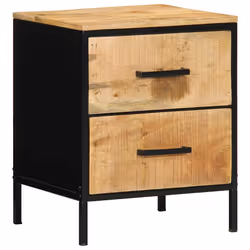 vidaXL Armadio da Notte 2 pcs Marrone e nero 40 x 35 x 50 cm - Vista aggiuntiva 2