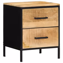 vidaXL Armadio da Notte 2 pcs Marrone e nero 40 x 35 x 50 cm - Vista aggiuntiva 3