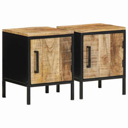 vidaXL Armadio da Notte 2 pcs Marrone e nero 30 x 30 x 40 cm