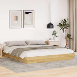 Struttura Letto Senza Materasso in Legno Massello di Rovere Vidaxl 225414