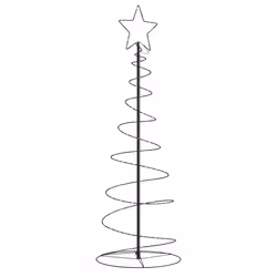 vidaXL Albero di Natale a LED 100 LED Bianco Caldo 150 cm - Vista aggiuntiva 3