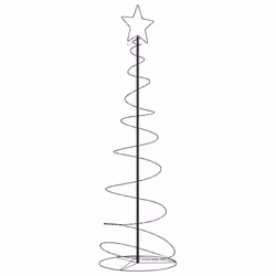 vidaXL Albero di Natale a LED 120 LED Bianco Caldo 180 cm - Vista aggiuntiva 2