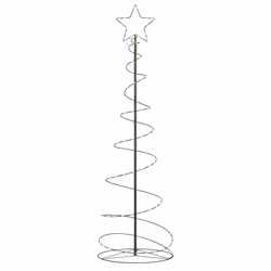 vidaXL Albero di Natale a LED 120 LED Bianco Caldo 180 cm - Vista aggiuntiva 3
