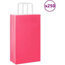Vidaxl - Sacchetti di Carta 250 pz con Manici Rosa 21x11x36 cm 648117