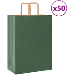 Vidaxl - Sacchetti di Carta 50 pz con Manici Verdi 32x17x44 cm 689342