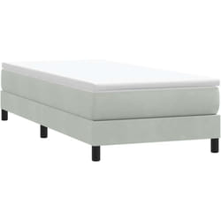 Giroletto Molle senza Materasso Grigio Chiaro 80x210 cm Velluto Vidaxl