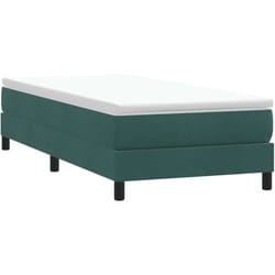 Giroletto a Molle senza Materasso Verde Scuro 90x210 cm Velluto Vidaxl