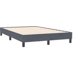 Giroletto Molle senza Materasso Grigio Scuro 120x210 cm Velluto Vidaxl