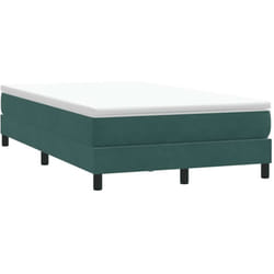 Giroletto a Molle senza Materasso Verde Scuro 120x210cm Velluto Vidaxl 888763