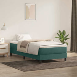 Letto a Molle senza Materasso Verde Scuro 80x220 cm Velluto Vidaxl 922265