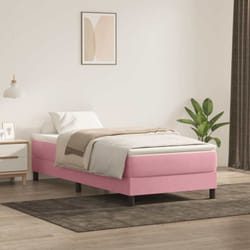 vidaXL Letto a Molle senza Materasso Rosa 80x220 cm Velluto