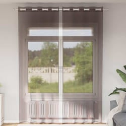 Vidaxl - Tende in Voile con Occhielli 2 pz Marrone 140x260 cm 156386