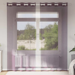 Tende in Voile con Occhielli 2 pz Viola 140x245 cm Vidaxl 674867