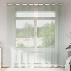 Tende in Voile con Occhielli 2 pz Grigio Chiaro 140x245 cm Vidaxl 761181