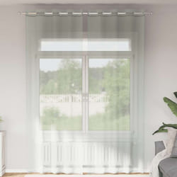 vidaXL Tende in Voile con Occhielli 2 pz Grigio Chiaro 140x260 cm