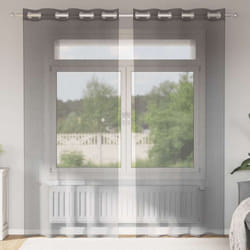 Vidaxl - Tende in Voile con Occhielli 2 pz Marrone Chiaro 336785