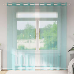 Tende in Voile con Occhielli 2 pz Turchese Vidaxl 837131