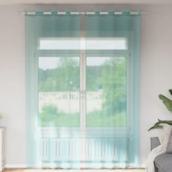 Tende in Voile con Occhielli 2 pz Turchese Vidaxl 749570