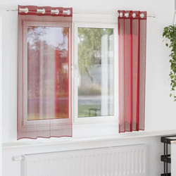 Vidaxl - Tende in Voile con Occhielli 2 pz Rosso Vino 570249
