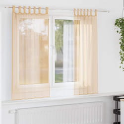 Vidaxl - Tende in Voile con Passanti 2 pz Sabbia 140x175 cm 228794