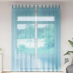 Tende in Voile con Passanti 2 pz Turchese 140x260 cm Vidaxl 662674