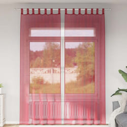 Tende in Voile con Passanti 2 pz Rosso Vino 140x260 cm Vidaxl 514270