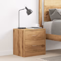 vidaXL Comodino Rovere Artigianale 40x30x40 cm in Legno Multistrato - Vista aggiuntiva 3