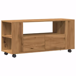 vidaXL Mobile Porta TV con Ruote Artigianale 102x34,5x43 cm Truciolato - Vista aggiuntiva 2